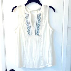 NWT lucky brand embroidered tank top